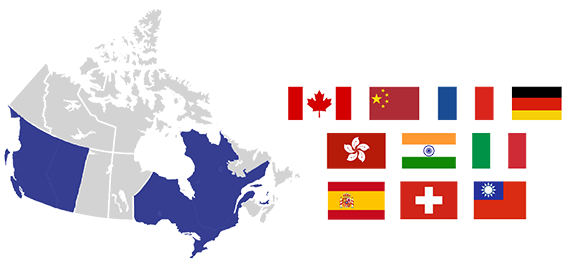 Diversify Your Supply Chain: o	Countries include: Canada, China, France, Germany, Hong Kong, India, Italy, Spain, Switzerland, and Taiwan.